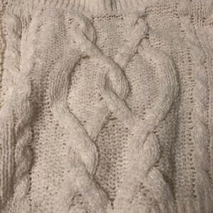 Express Cable Knit Sweater - Cream